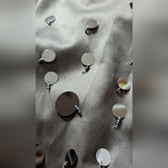 H&M Black Sequin Satin Dress Y2K Style - Picture 5 of 15